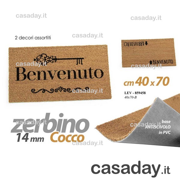 ZERBINO COCCO FONDO GOMMA 40X70 